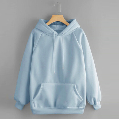 

Roseonmyhand Womens Casual Solid Color Hooded Pocket Long Sleeve Pullover Sweatshirt