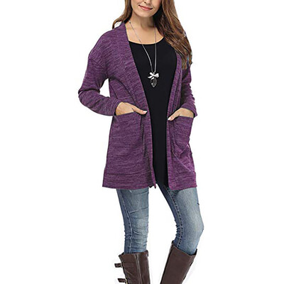 

Toponeto Women Long Sleeve Pockets Tops Blouse Loose Long Cardigan Coat Jacket Outwear
