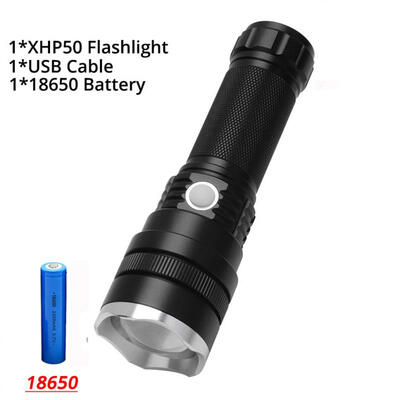 

Oasismall Super Bright 1800LM Mini Zooming LED Flashlight 3 Modes USB Rechargeable Waterproof Torch