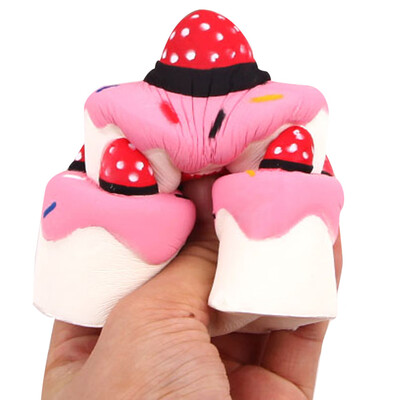 

Siaonvr Squishies Strawberry Cake Scented Slow Rising Squeeze Toys Stress Reliever Toys