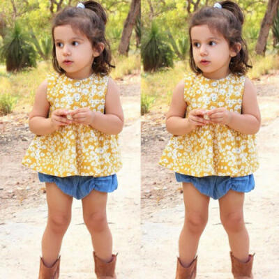 

baby Girls clothes cotton summer Top vest short pants kids girl sunsuit outfits