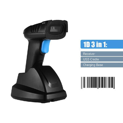 

Aibecy Handheld 1D 2D QR Wireless Barcode Scanner Bar Code Reader with USB Cradle Receiver Charging Base 100m Long Transmission Di