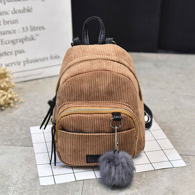 

Women Corduroy Satchel Travel School Backpack Girl Rucksack Handbag Shoulder Bag