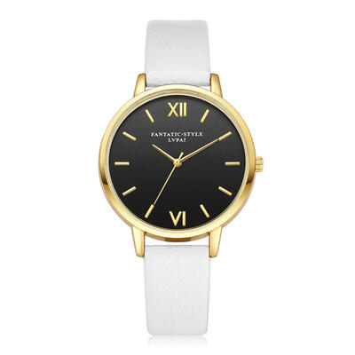 

Featured Womens Watches Fashion Disc Ladies Quartz Movement Wristwatch Solid Color Leather Strap Clock Simple Zegarki Damskie50