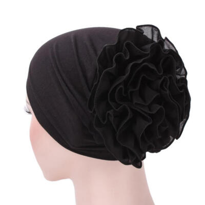 

Muslim Hijab Turban Arabic Head Scarf Flower Women Chemo Cap Cotton Bandana