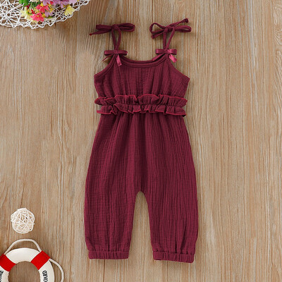 

Toddler Baby Boys Girls Sleeveless Bow-knot Romper Newborn Suspender Jumpsuit