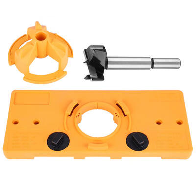 

Greensen 1Set 35MM Cup Style Hinge Boring Jig Drill Guide Set Door Hole Template DIY Tool