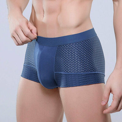 

Hot Men boy Breathable Underwear Boxer Briefs Shorts Bulge Pouch Underpants