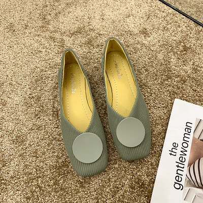 

Shallow mouth shoes female summer bean shoes female net red Mary Jane grandma shoes students Joker flat-bottomed night shoes