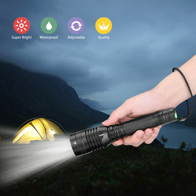

Saidsome Portable P50 LED Flashlight Torch Lamp Zoomable Work Lamp Spotlight 5 Modes flashlight lamp