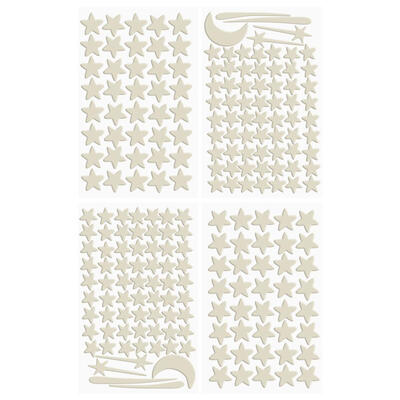 

2pcsset Glow in the Dark Wall Stickers Luminous Stars Decals Room Decor