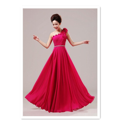 

Evening dress long wedding dress fashion wedding toast clothing 2018 bride bridesmaid dress long shoulder slim evening dress