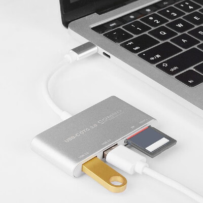 

5 in 1 Hub USB 30 Type-C HUB Card Reader USB 20 USB-C OTG 30 Type-C OTG Hub Combo TF Card SD Card Slot for Macbook