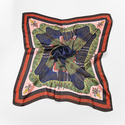 

Spring&summer simulation silk satin large square scarf Korean scarf shawl dual-use ladies scarf 90CM square towel sunscreen wild