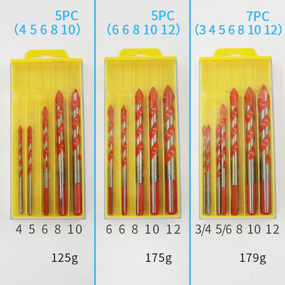 

5pcsSet 345681012mm Multifunctional Drill Bit For Ceramic Wall Tile Tools
