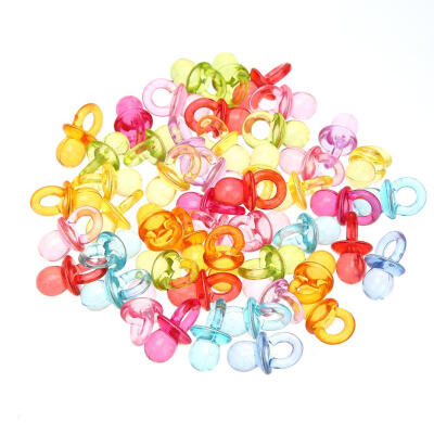 

50pcs Colorful Acrylic Nipple Charm DIY Parrot Bird Pet Bite Toy Accessory