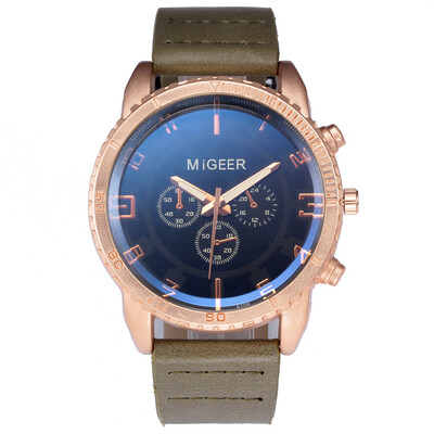 

Gobestart MIGEER High-End Fashion Mens Stainless Steel Watch Analog Alloy Quartz Watch