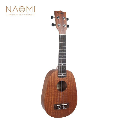 

NAOMI 26 Inch Ukulele Pineapple Shape Sapele Topboard Backboard Plastic Nut Rosewood Bridge Ukeleles for Toddlers Kids Beginners T