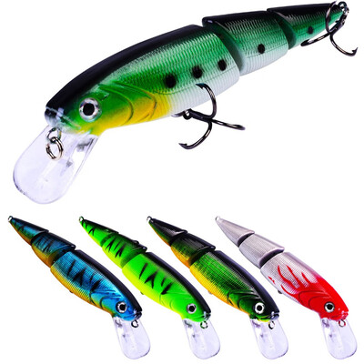 

VISSEN 5PCSLOT 11cm 147g Trolling Wobblers Fishing Bait Fake Lures Artificial Multi-section Fishes Flexible Baiting Lure