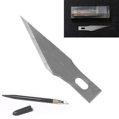 

NEWACALOX 10pcs Stainless Steel Blades for Phone Films Tool Cutter Graver Crafts Hobby Knife DIY Scalpel Wood Carving PCB Repair