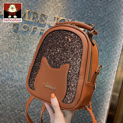 

On the new bag womens bag 2019 new fashion Korean version of the fashion double shoulder bag sequins 100 lap shoulder oblique sat