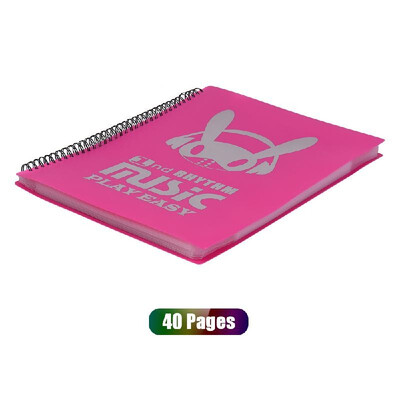 

Spiral-Bound A4 Sized Music Folder for Sheet Music Writable Band Folders File Paper Storage 40 Pages Orange