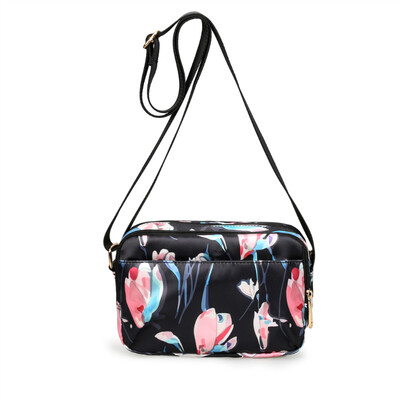 

Multi - layer printed canvas bag light middle - aged mother bag slanted bag mini bag womens bag