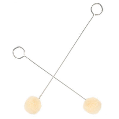 

Greensen 50pcs Wool Daubers Ball Brush DIY Leather Craft Dyeing Applicator with Metal Handle