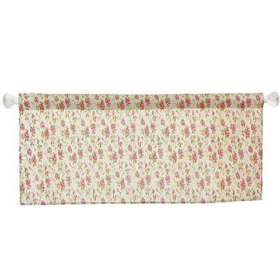

Valance Rose Printing Blackout Window Curtain Valances Burlap Cotton Short Semi-Sheer Curtains Rod Pocket Window Drapes 18"X59"