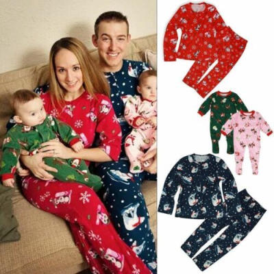 

Xmas Kids Adult Family Matching Christmas Pajamas Sleepwear Nightwear Jumpsuit