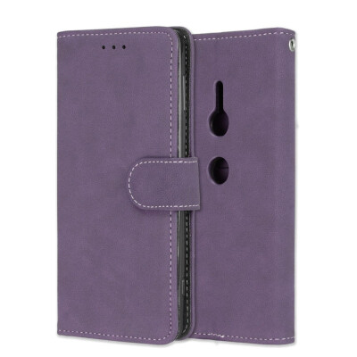 

MOONCASE Sony Xperia XZ2 Vintage Scrub 3 Card Case - Purple