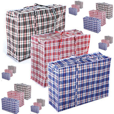 

Jumbo Small Laundry Bags Zipped Reusable Large Strong Shopping Storage Bag
