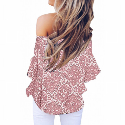 

Printed shirt Womens knotted top