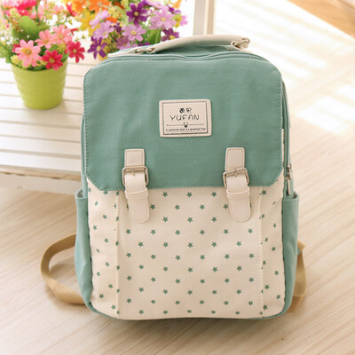 

Yu Fan canvas shoulder bag female Japanese&Korean version of the tide male high school students bag computer backpack college