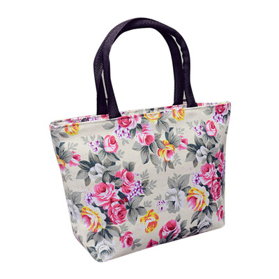 

Women Floral Printing Canvas Handbag 2019 Fashion Ladies Shopping Tote Ladies Casual Shoulder Bag Bolsa Feminina T10