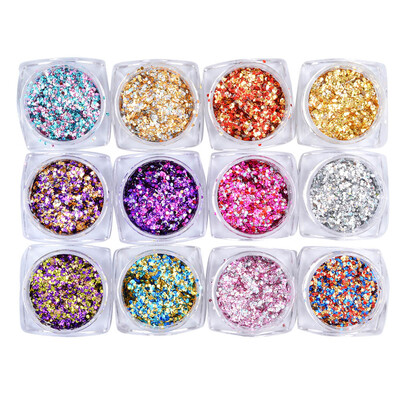 

Toponeto Nail Art Mini Hexagonal Thin Paillette Nail Glitter Sparkly Sequin Decorative