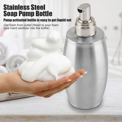 

Greensen 350ml Stainless Steel Foam Soap Lotion Dispenser Liquid Pump Bottle for Kitchen Bathroom