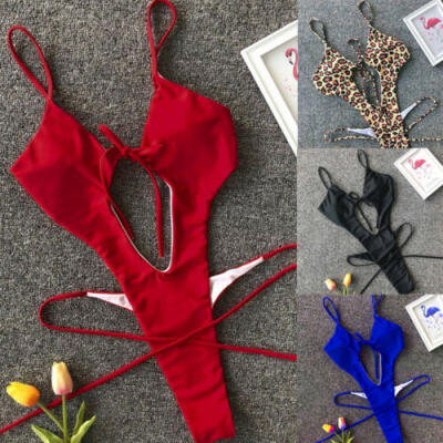 

Women Bandage One Piece Bikini Monokini Push Up Padded Bra Swimwear Swimsuit Hot