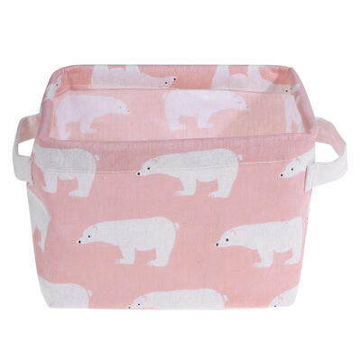 

Fold Cotton Linen Desktop Cosmetics Sundries Storage Basket Home Organizer