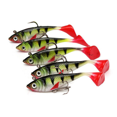

Saidsome 5pc fishing tackle soft bait light lead fishing artificial bait jig wobbler fishing bait fishing lure