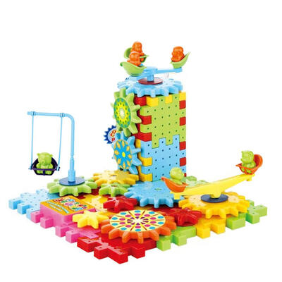 

82pcsSet Plastic Kids Electric Building Blocks DIY Assembled Puzzle Toys