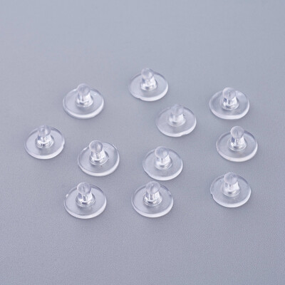 

Plastic Earring Ear Nuts Earrings Backs Clear 6x10mm Hole 05mm