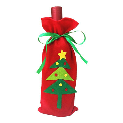 

Christmas Wine Bottle Cover Bag Navidad Banquet Christmas Dinner Party Xmas Plush Cute Snowmen Table Decor New Years Supplies