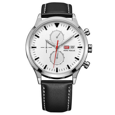

BOFUTE Male Watches Business Watch Calendar Luminous Waterproof Genuine Leather Strap 0015G