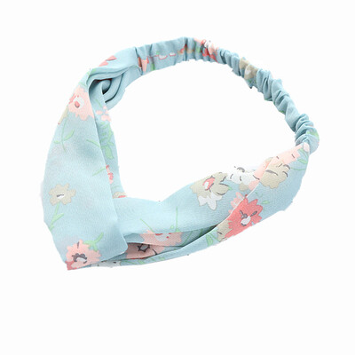 

1pc Hair Accessories Girl Headband Chiffon Floral Elastic Headband Vintage Woman Head Hoop Girls Head Wrap