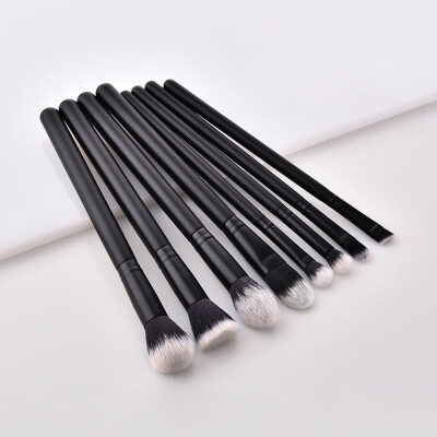 

Toponeto 8PCS Wood Handle Synthetic Oblique Top Buffer Brush For Face Liquid Foundation