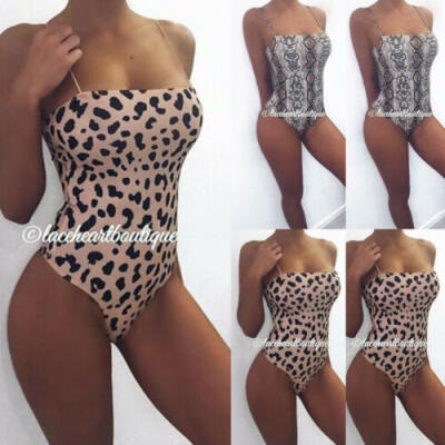 

US Women Jumpsuit Leopard Trousers Sleeveless Romper Bodycon Playsuit Clubwear