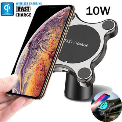 

Qi Wireless Car Fast Charger Magnetic Phone Holder For iPhone X  Max Xr 8 Plus