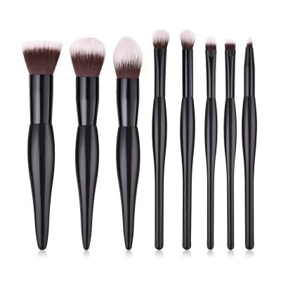 

Toponeto 8PCS Wooden Foundation Cosmetic Eyebrow Eyeshadow Brush Makeup Brush Sets Tools