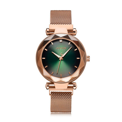 

Julishi Watch Womens Steel Strip Fashion Trend Large Dial Luminous Red Waterproof 2019 New Student Quartz Watch